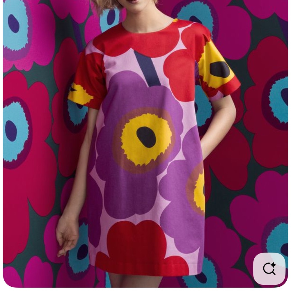 Marimekko Floral Miku Floral Dress Size 40
